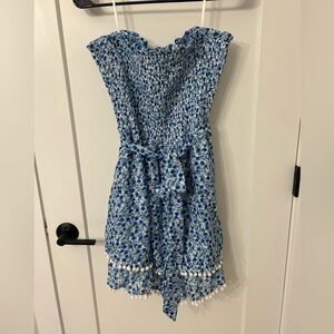 Sugarlips Blue and White Floral Romper